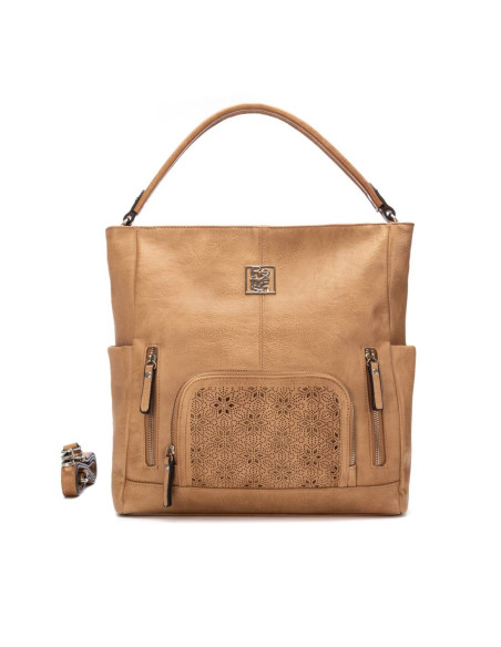 REFRESH bolso hombro cremalleras camel