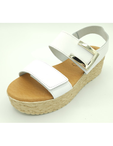 EVA FRUTOS plataforma piel velcro