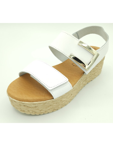 EVA FRUTOS plataforma piel velcro