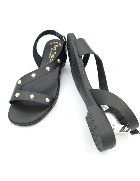 EVA FRUTOS sandalia plana negro astra