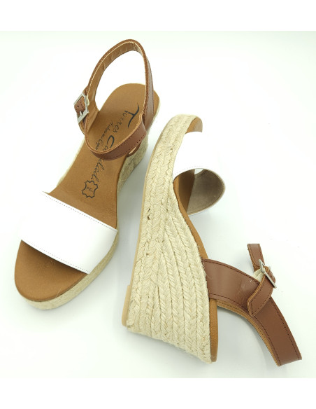 TORRES esparteña piel descubierta