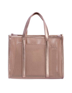 Amichi bolso mano beige rejilla 2