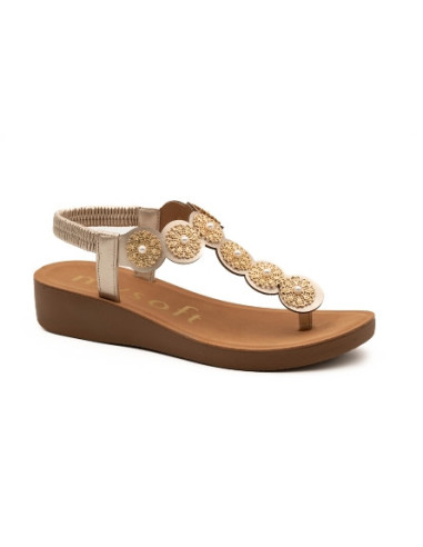 MYSOFT sandalia detalle perlas