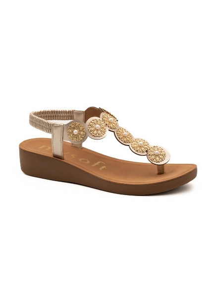 MYSOFT sandalia detalle perlas
