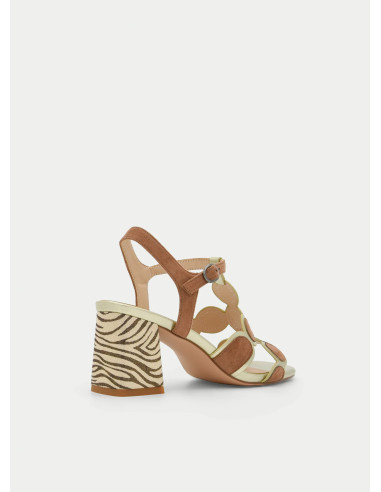 AZAREY sandalia tacon animal print