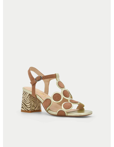 AZAREY sandalia tacon animal print