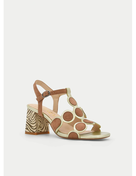 AZAREY sandalia tacon animal print