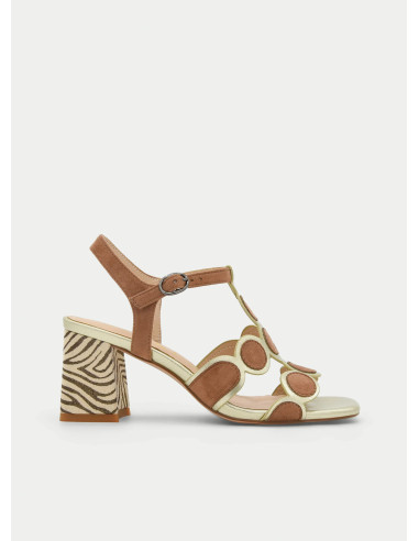 AZAREY sandalia tacon animal print