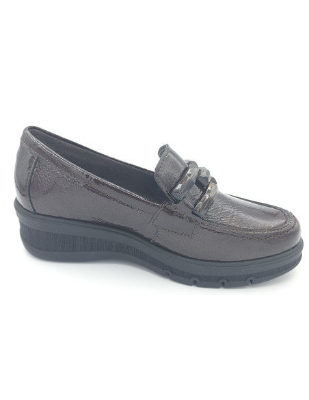 PITILLOS Mocasín marrón charol