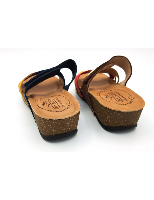 FLY FLOT Sandalias tiras cruzadas velcro
