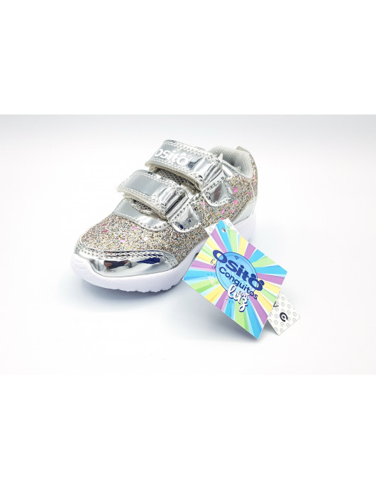 CONGUITOS Deportivas luces glitter velcro