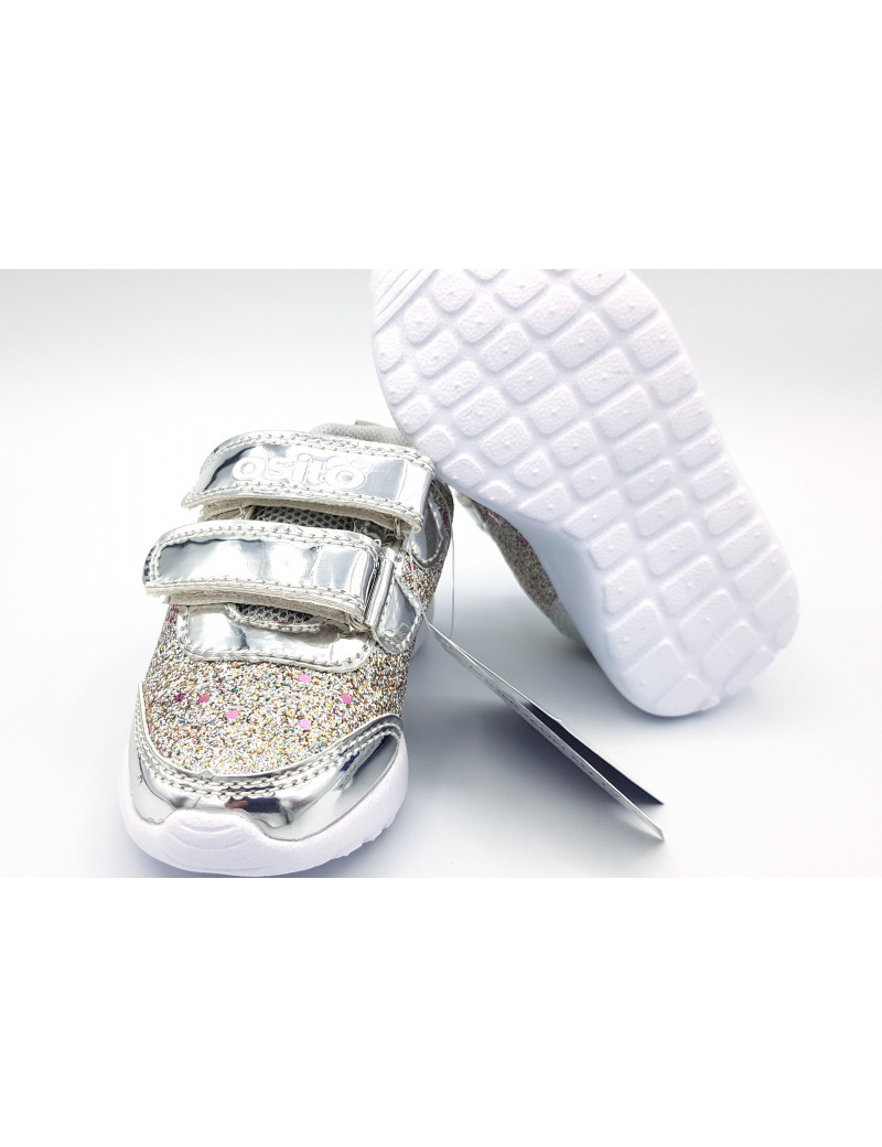 CONGUITOS Deportivas luces glitter velcro