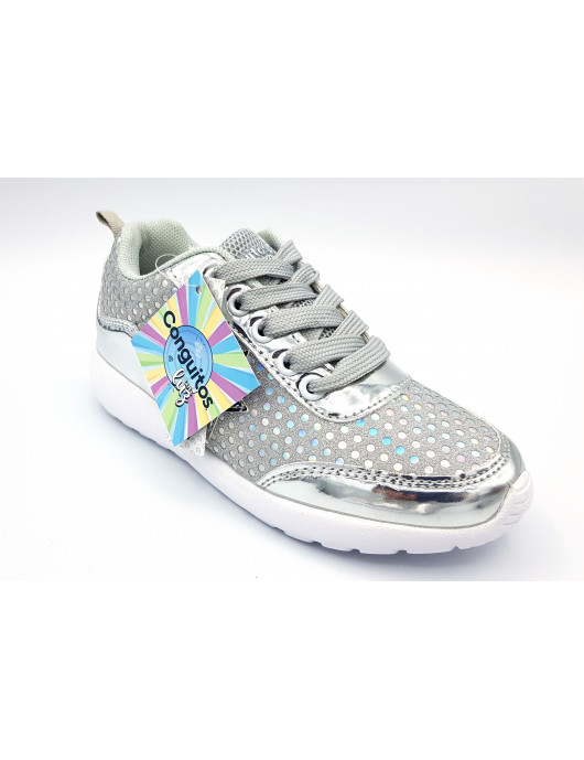 CONGUITOS Deportivas luces glitter cordones