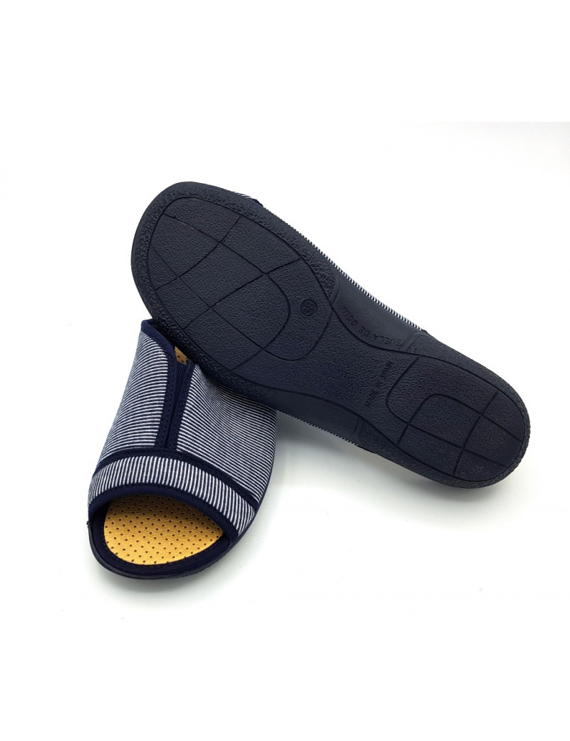 VULCA-BICHA Zapatillas casa señora marino rayas