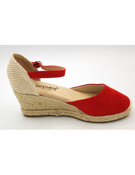 AMARPIES Esparteñ cuña rojo