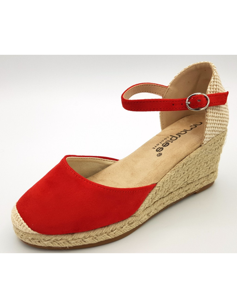 AMARPIES Esparteñ cuña rojo