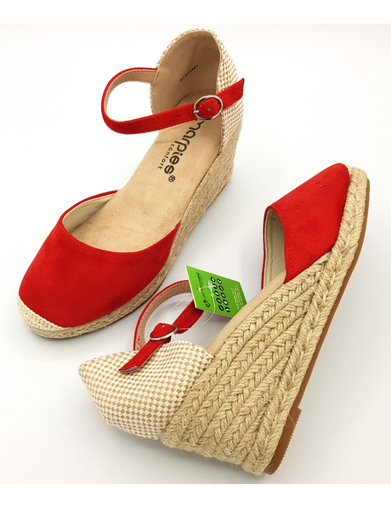 AMARPIES Esparteñ cuña rojo