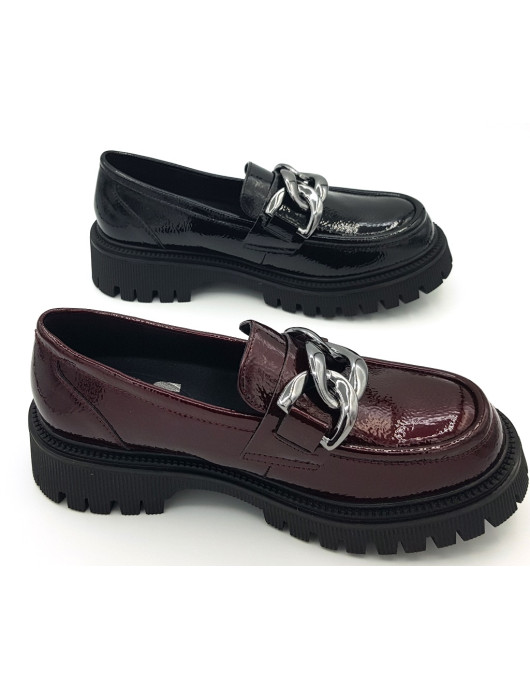 XTI Refresh mocasín plataforma charol