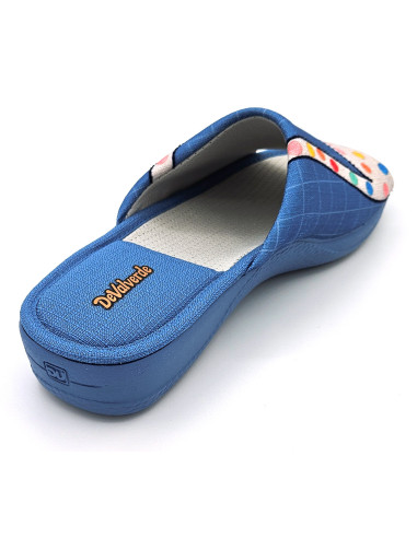 DEVALVERDE Zapatilla casa Pinky Gato Aguamar