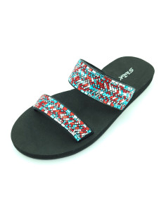 SLOOK Chancla doble Pisa negro