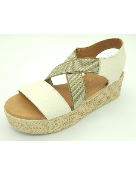 Eva frutos sandalia cuña elastico cruzado