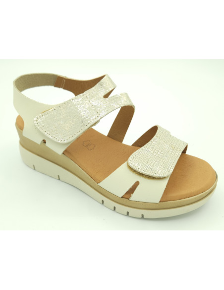 Eva frutos sandalia cuña velcro