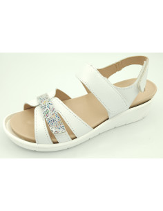 PUCHE sandalia blanco velcro plantilla extraible