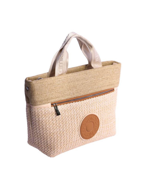 Amichi bolso mano con bandolera natural