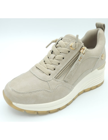 REFRESH deportiva cuña cordon elastico cremallera