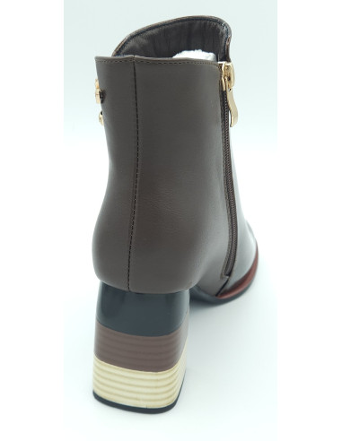 ROCKAWAY botin tacon tricolor