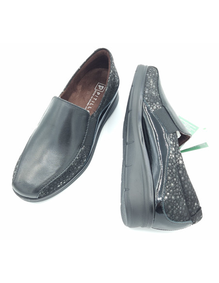 PITILLOS mocasin combinado charol